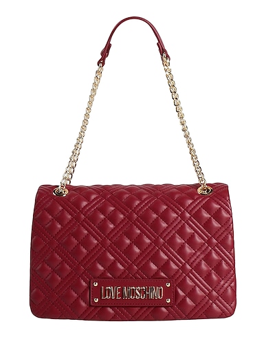 LOVE MOSCHINO Handbag Burgundy 100% Polyurethane
