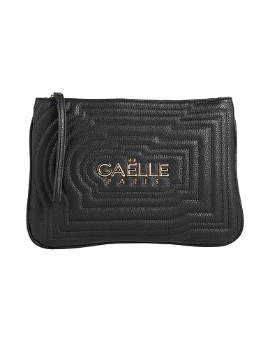 GAëLLE Paris Borsa a mano Nero 100% Poliuretano, Poliestere