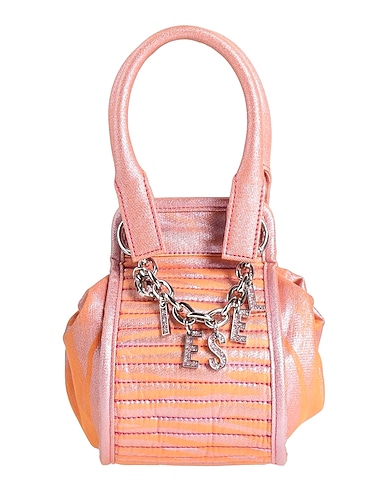 DIESEL Handbag Salmon pink 90% Cotton, 10% Cow leather, Zinc, Brass, Iron
