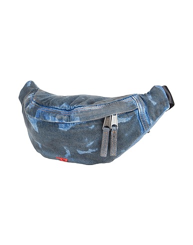 DIESEL Belt Bags Blue 80% Cotton, 20% Polyurethane, Zinc alloy, Brass