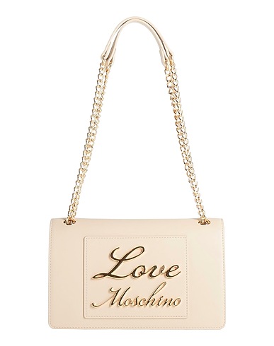 LOVE MOSCHINO Bolso de hombro Marfil 100% Poliuretano