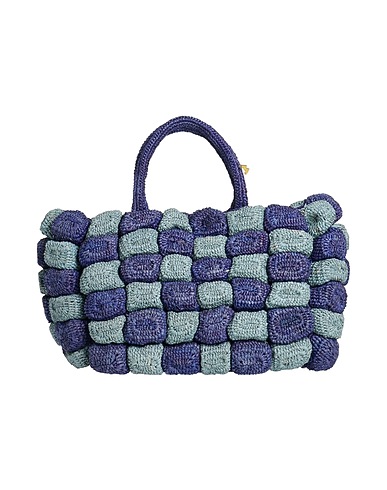 MADE FOR A WOMAN Handbag Blue Natural raffia