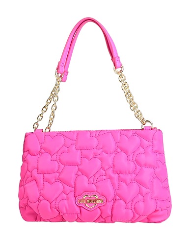 LOVE MOSCHINO Handbag Fuchsia 90% Polyester, 10% Polyurethane