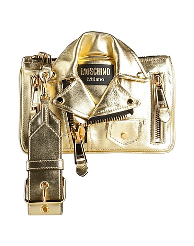 MOSCHINO Handbag Gold Leather
