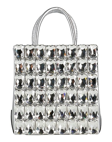 MOSCHINO Handbag Silver Leather