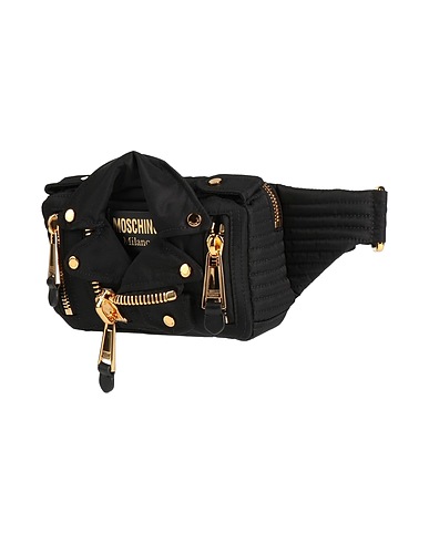 MOSCHINO Belt Bags Black Textile fibers, Leather