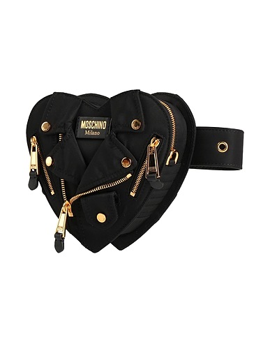 MOSCHINO ウエストポーチ ブラック 紡績繊維 / 革（なめし加工）