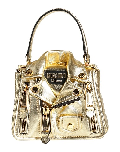 MOSCHINO Handbag Gold Leather