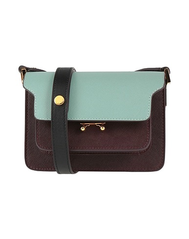 MARNI Across-body bag Light green Calfskin