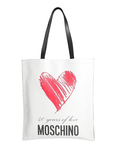 MOSCHINO Shoulder bag Off white Leather