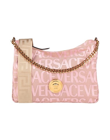 VERSACE BORSE Rosa 60% Poliestere, 40% Cotone, Pelle di vitello