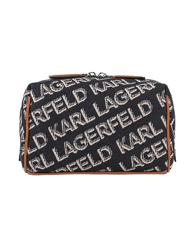 KARL LAGERFELD Beauty case Blue 60% Cotton, 20% Polyethylene, 20% Polyurethane