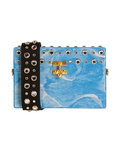 EDIE PARKER Across-body bag Sky blue 100% Acrylic