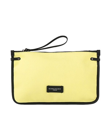 GIANNI CHIARINI Handbag Yellow Textile fibers