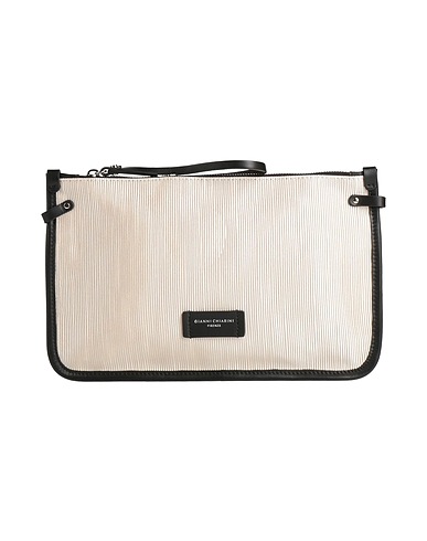 GIANNI CHIARINI Handbag Off white Textile fibers