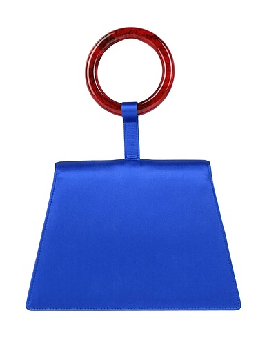 CAROLINA SANTO DOMINGO Handbag Bright blue 68% Viscose, 32% Silk