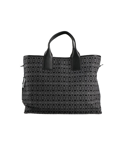 COCCINELLE HANDBAGS Grey Textile fibers, Leather