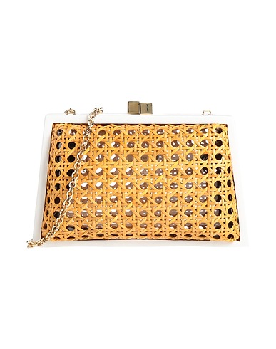SERPUI MARIE Handbag White 80% Wicker, 20% Resin
