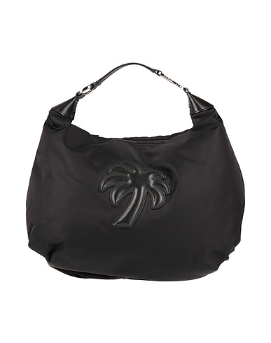 PALM ANGELS Handtasche Schwarz 90% Polyamid, 10% Acryl, Kalbsleder