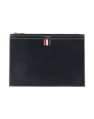 THOM BROWNE Pouch Black Leather