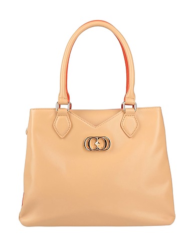 LA CARRIE Handbag Beige Leather