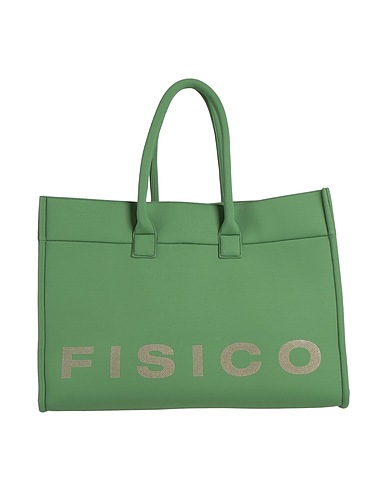 FISICO ハンドバッグ グリーン ポリエステル 50% / ナイロン 50%