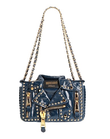 MOSCHINO Τσάντα ώμου Ναυτικό μπλε Δέρμα