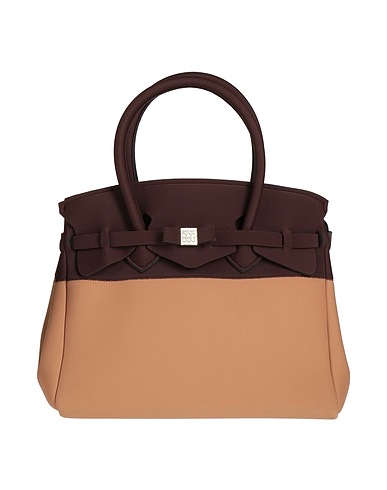 SAVE MY BAG Handbag Dark brown 80% Polyamide, 20% Elastane