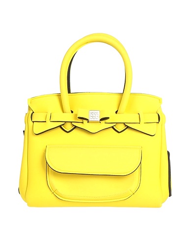 SAVE MY BAG Handbag Yellow 80% Polyamide, 20% Elastane