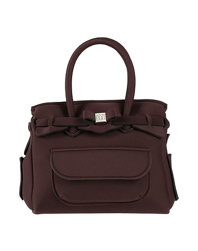 SAVE MY BAG Handbag Chocolate brown 80% Polyamide, 20% Elastane