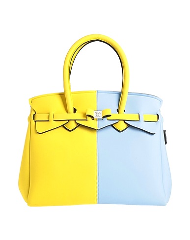 SAVE MY BAG Handbag Yellow 80% Polyamide, 20% Elastane