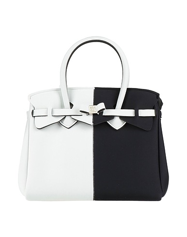 SAVE MY BAG Handbag Off white 80% Polyamide, 20% Elastane