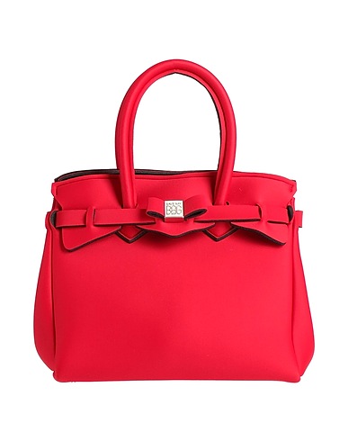 SAVE MY BAG ハンドバッグ レッド ナイロン 80% / ポリウレタン 20%
