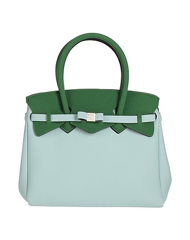 SAVE MY BAG Borsa a mano Verde chiaro 80% Poliammide, 20% Elastan