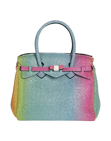 SAVE MY BAG Handbag Light blue 50% PEEK (Polyether - Ether - Ketone), 40% Polyester, 10% Elastane