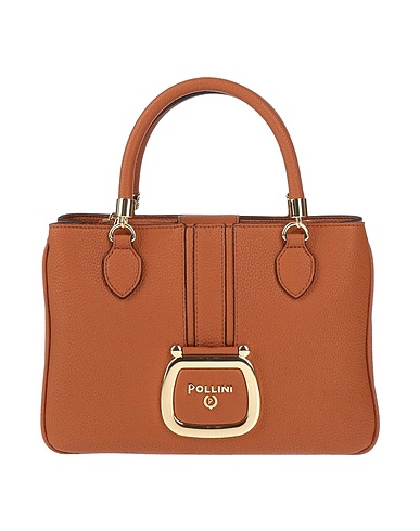 POLLINI Borsa a mano Marrone 100% Poliuretano