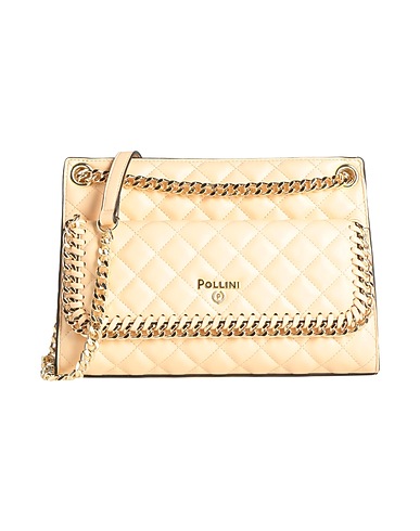 POLLINI Across-body bag Beige 100% Polyurethane