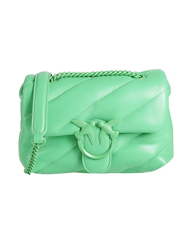 PINKO Across-body bag Light green Leather