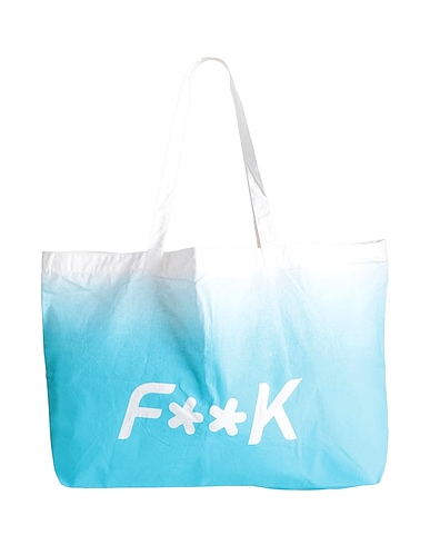 F**K PROJECT Shoulder bag Azure 100% Cotton