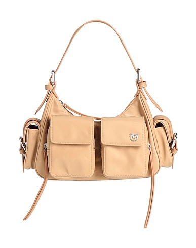 PINKO Handbag Camel Textile fibers