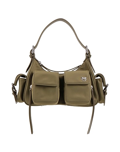 PINKO Handbag Military green Textile fibers
