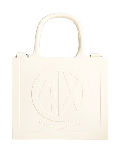 ARMANI EXCHANGE Handbag Off white 100% PVC - Polyvinyl chloride