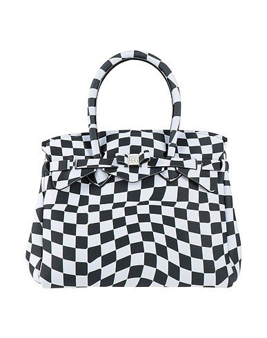 SAVE MY BAG Handbag Black 50% PEEK (Polyether - Ether - Ketone), 40% Polyester, 10% Elastane