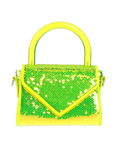 GEDEBE Handbag Lime green Leather, Other Fibres