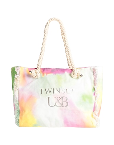 TWINSET Shoulder bag Light green 100% Polyester, Cotton