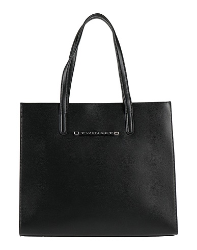 TWINSET Handbag Black 100% Polyester, Polyurethane
