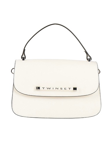 TWINSET Borsa a mano Off white 100% Poliestere