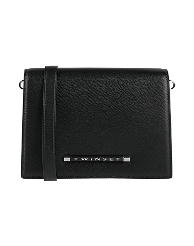 TWINSET Across-body bag Black 100% Polyester