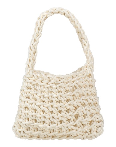 NOTHINGEVERYTHING Bolso de mano Blanco Fibras textiles