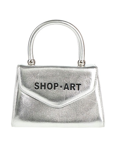 SHOPART Handbag Silver 100% Polyurethane